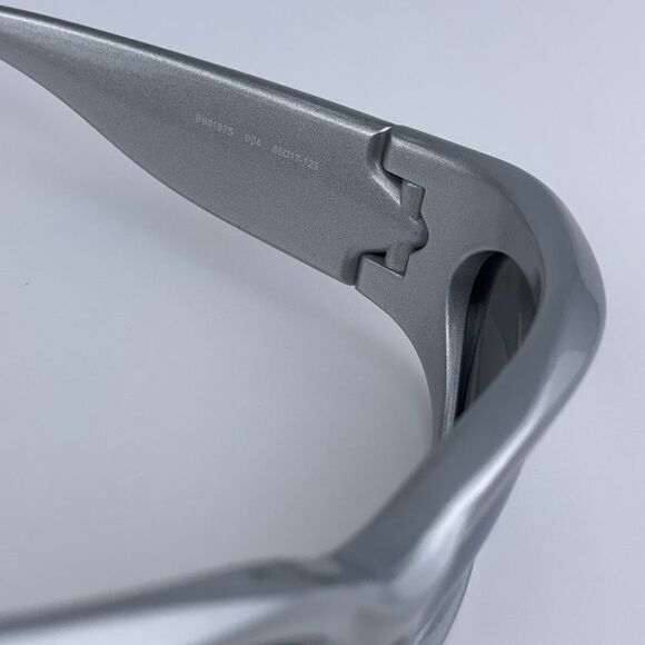 NEW Balenciaga BB0157S 004 Silver Grey Wraparound Extreme Unisex Sunglasses - Picture 12 of 12